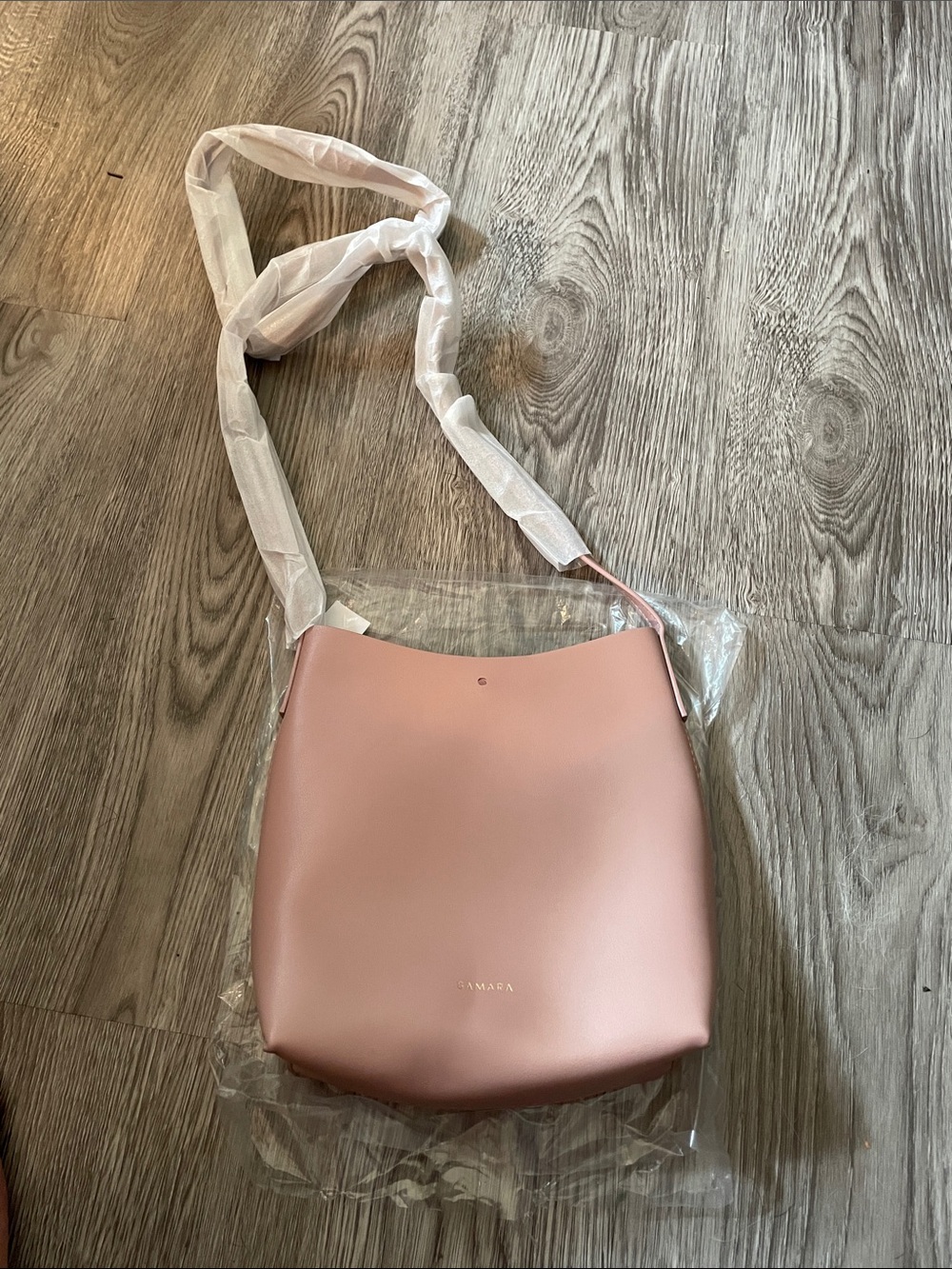 SAMARA Pink Crossbody Bag - Soft Metallic Finish